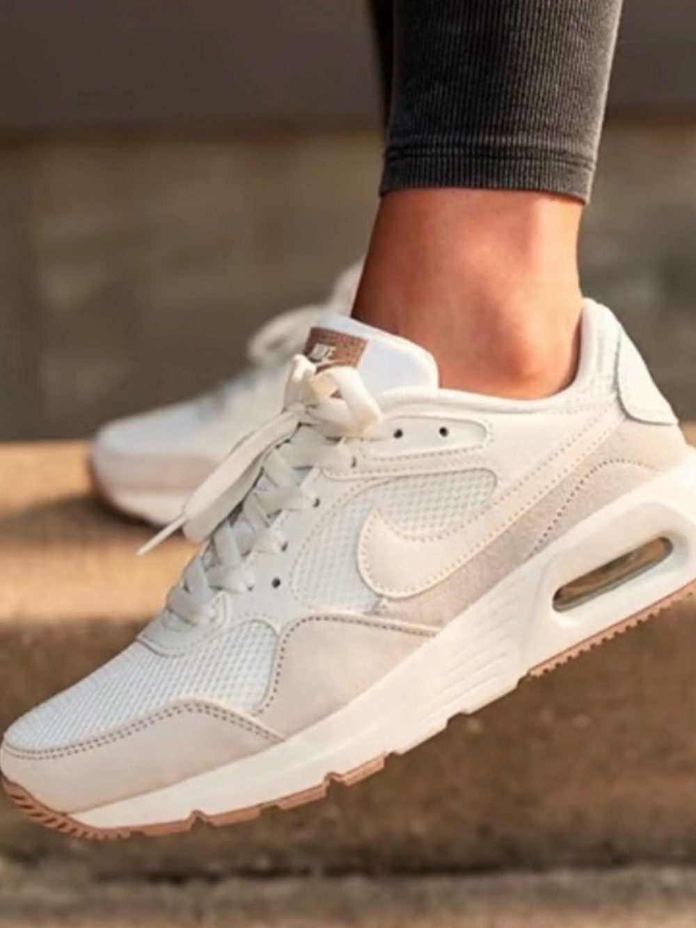 Nike Women’s White and Light Beige Air Max Style Sneakers